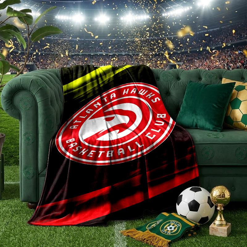 Atlanta Basketball Throws Blanket Flannel Blankets Plush for Couch Bed Gifts for Men Women Travel picnic blanket Christmas fan gifts
