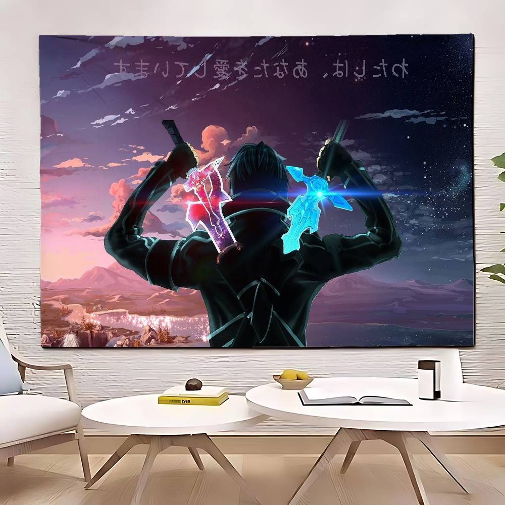 SSword Art Online Tapestry Customizable Tapestries Of Various Styleswall Hangings Celebrity Photo Printingwall Hangings