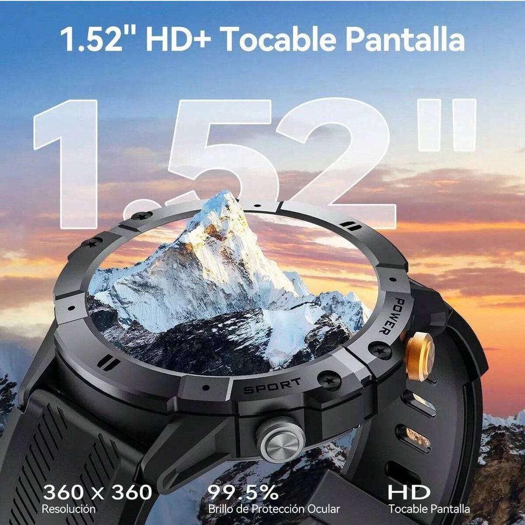 Cubot C29 Smartwatch 1.52-inch 1ATM Waterproof Sport Watch for Men 410mAh Battery, Bluetooth Call, Heart Rate&24H Health Monitor