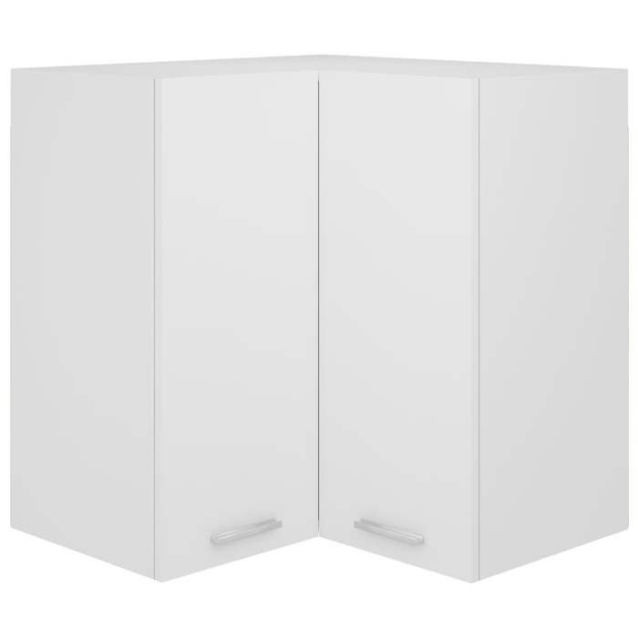 VidaXL Corner Wall Cabinet White 57x57x60 Cm Wood 802537