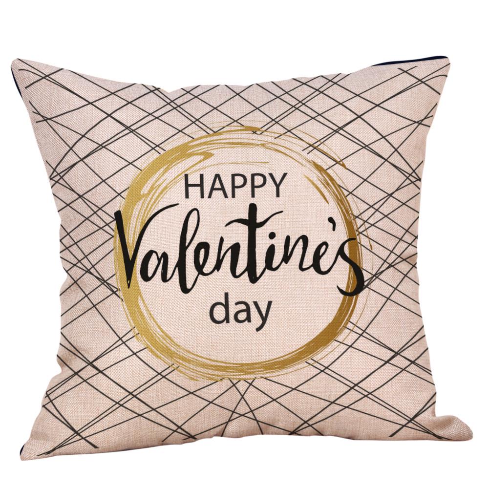 Pillowcase Valentine's Day Pattern Sofa Cushion Cover Household Decoration