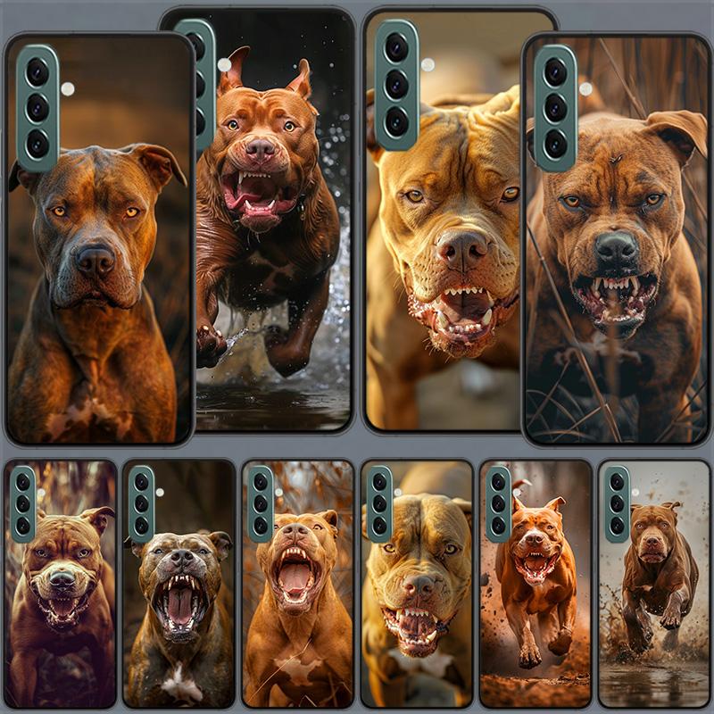 Pit Bull Lovely Pet Dog Pitbull Phone Case for Samsung A54 A14 A24 A34 A17 A37 A57 A55 A35 A25 A15 A07 A05S A04S A12 A22 A32 A52