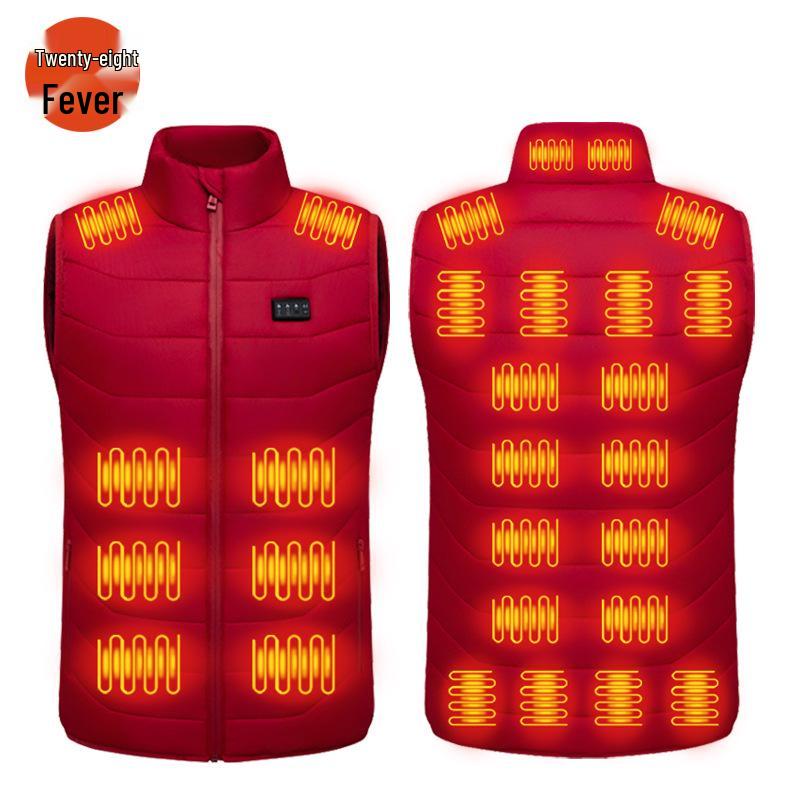 Herren Winter Smart Elektrische Beheizbare Weste mit 28 Heizzonen