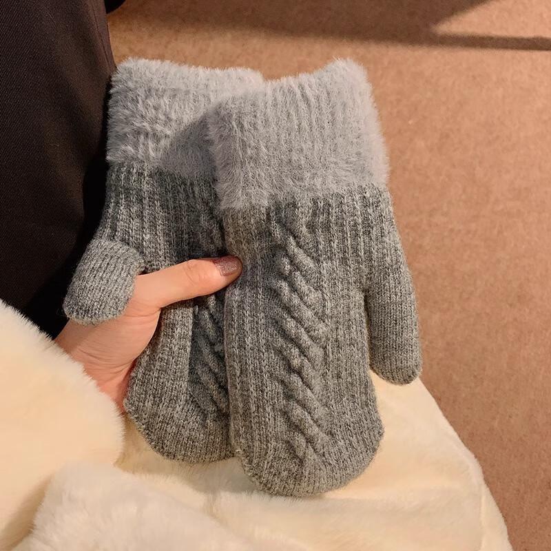Korean Style Couple Winter Warm Gloves
