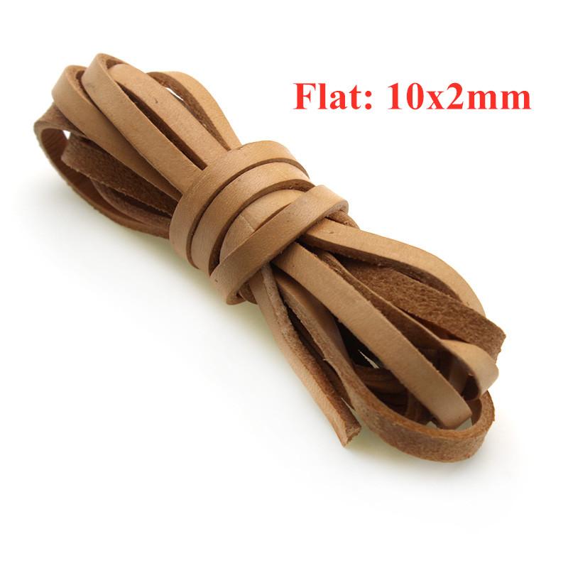 2Meter 1 2 3 4 5 6 8 mm Genuine Cow Leather Cord for Bracelet Necklace Round Flat Leather Strap Rope String DIY Jewelry Making