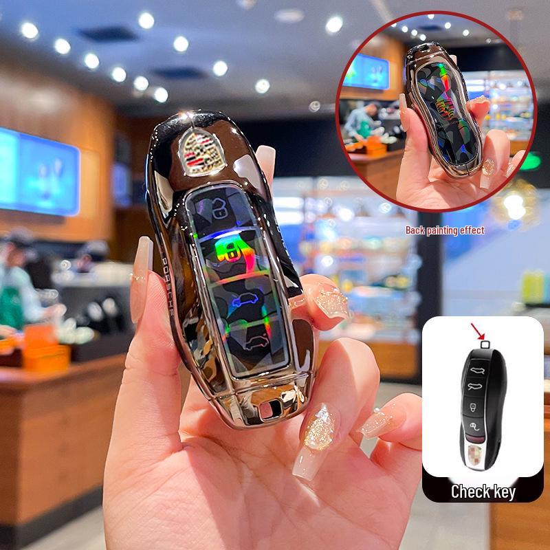 Compatible with Porsche Macan New Energy Key Case 2024/2025 Macan4 Jinchi EV Metal Shell