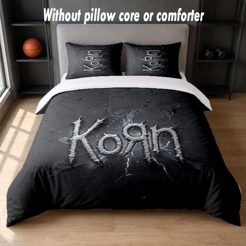 Korn Design Bed Bedding Set 1 Duvet Cover + 2 Pillowcases Soft Breathable Household Bed Linens