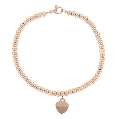 [R5400] - Βραχιόλι Ατσάλι 'Love' ροζ - 19 εκ. - 9 χλστ.