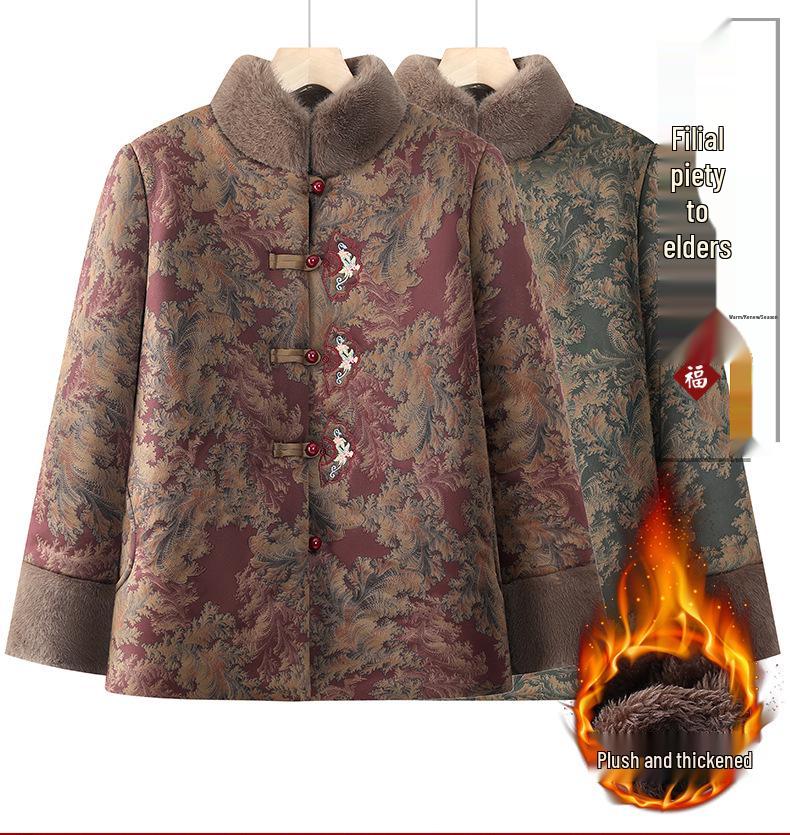 Grandma's Thick Winter Coat - Cotton Jacket for Middle-Aged and Elderly Women