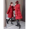 Women's Down Coats - Winter Women's Mid-length Waist Cinched Thickened Warm Cotton Padded Jacket Casual Outwear