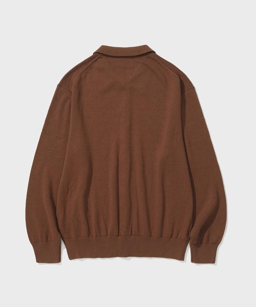 Shirter Cotton Cashmere Cardigan (Brick)