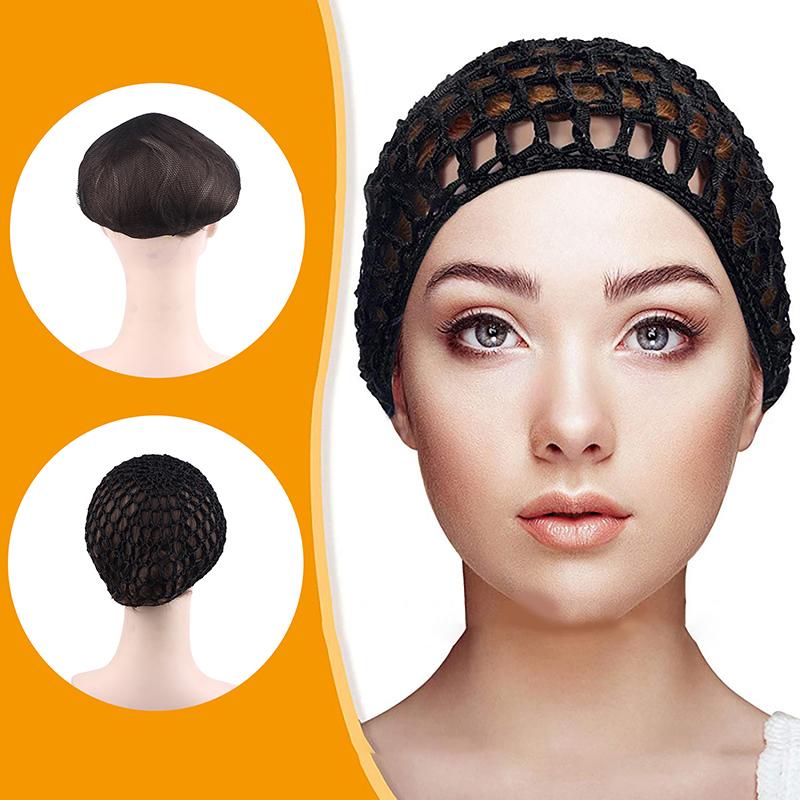 Mesh Crochet Hair Net For Women Invisible Bun Cover Hair Net Ballet Dance Skating Stretchable Hairnet Work Hair Accessories