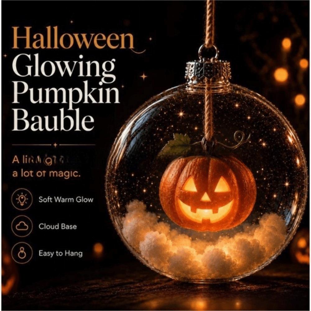 Glowing Halloween Hanging Ball Ornaments Ghost Pendant Ball Luminous Hanging Ball Halloween Party