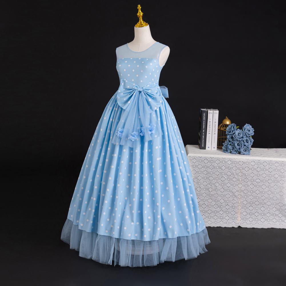 Teenage Mesh Princess Dresses Bat Mitzvah Girls Dresses Women High School Students Long Parent-Child Dresses Women
