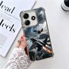 Aircraft Helicopter Formation Soft Phone Case For Xiaomi Redmi Note 14 15 Pro Plus 13 12 11S 11T 5G 10 9S 9 Plating Anti-Fall Fu