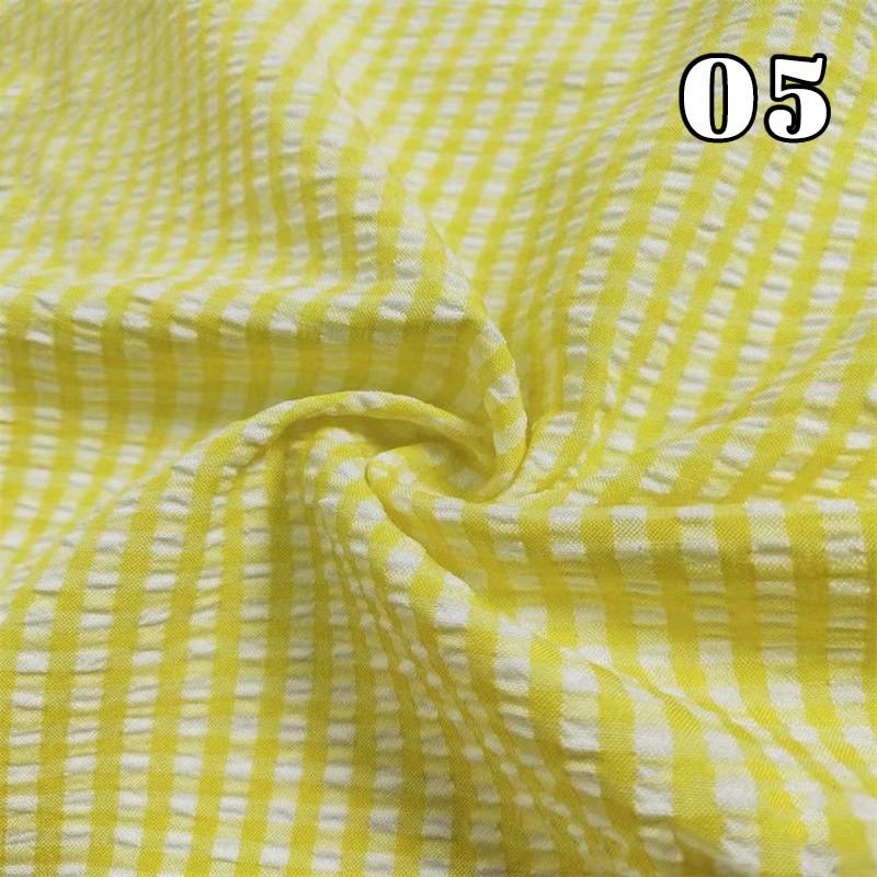 Tenká seersucker kostkovaná látka Ruční práce Měkká látka na šaty Koš Kalhoty Ubrus Šití DIY Bavlněný polyesterový materiál