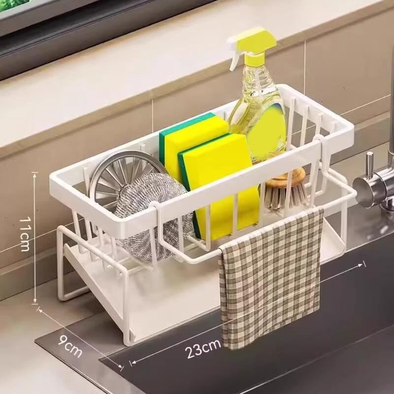 Sponge Drainer Rack Stainless Kitchen Organizer Bathroom Sink Rack Soap Holder Organizer Rack