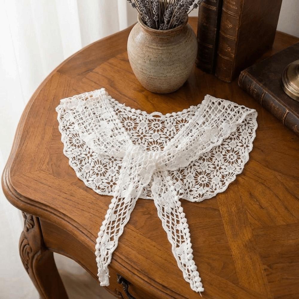 Thin Lace Hollow-out Shawl Elegant Small Shawl Artistic Design Lace Shawl  Casual Wear