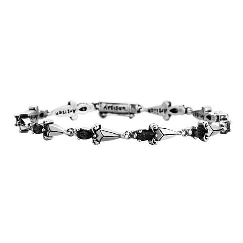 Anonymous Artisan Dagger Stone Bracelet - Black