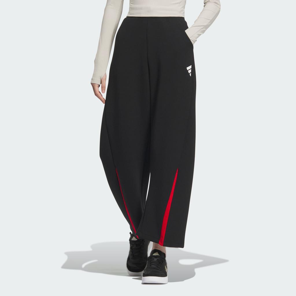 Adidas FW24 Pre Woven Tracksuit Bottoms Comfortable Fashionable Retro Sports Long Pants Casual Pants Women Bottoms Black JM2468