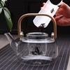 1pc High Borosilicate Glass Teapot with Bamboo Handle - Boil & Brew Tea, Detachable Infuser for Flower Tea & Herbal Tea - Home Use