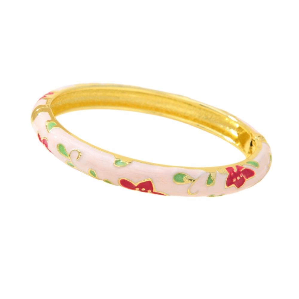 

Colorful Chinese Flower Bangle Peony with Leaf Women s Hand Bracelet Jewelry Gifts розы красного