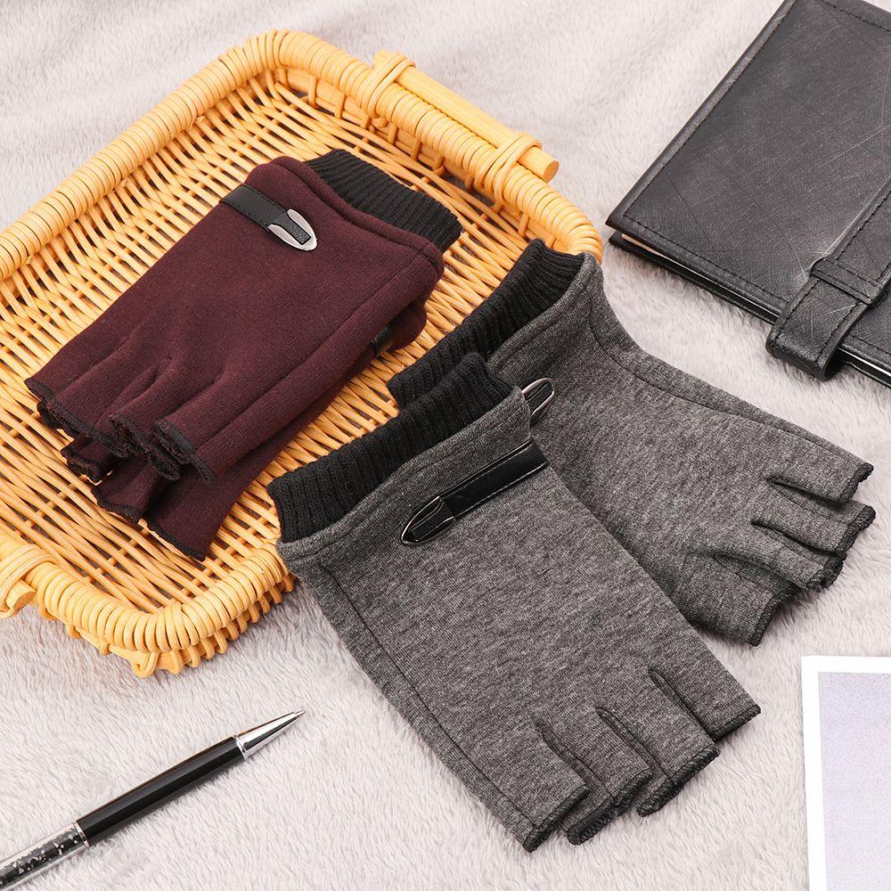 Soft Keep Warming Cycling Mittens Half Finger Winter Gloves Warm Gloves