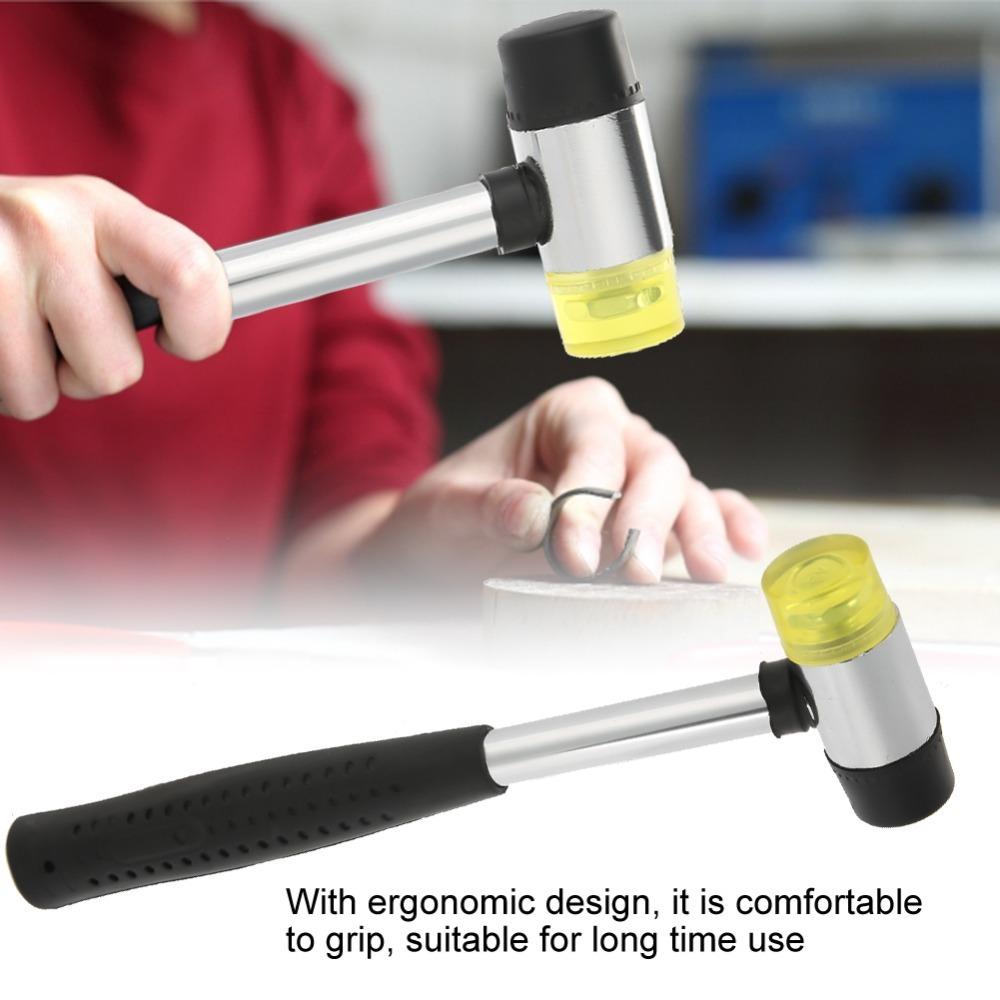 25mm Size Soft Mallet Rubber Material Plastic Mallet Double Faced Hammer  Home Decoration