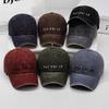 Fashion Letter Embroidery Cap Personalized Baseball Cap Men'S And Women'S Outdoor Sunshade Versatile Washed Hat Tide