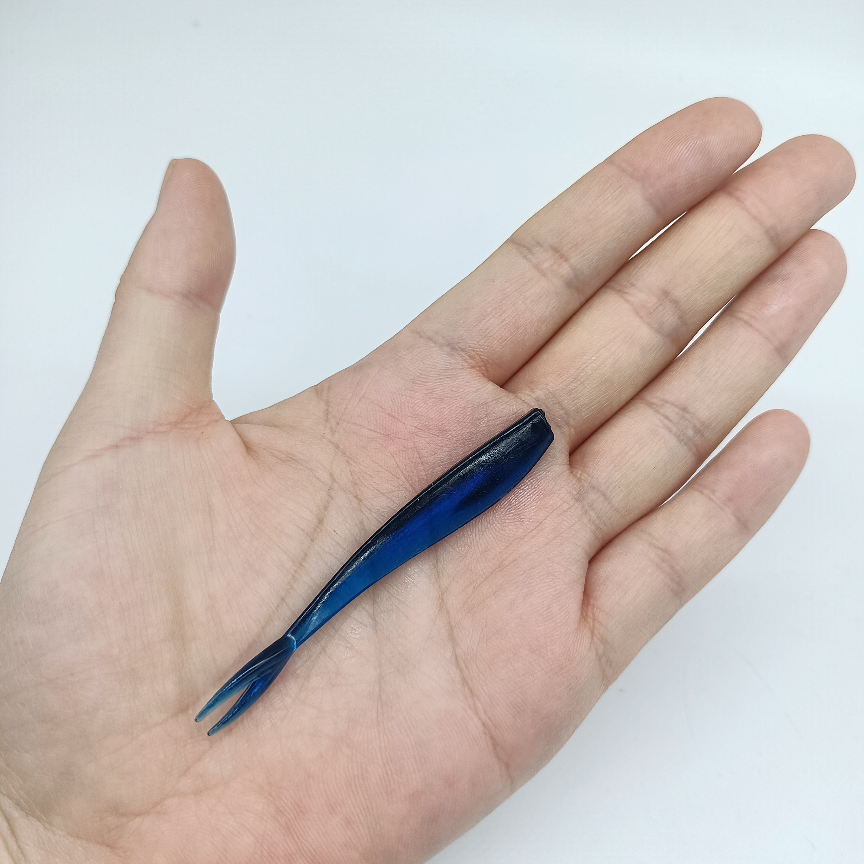 

DUODUOYU 10 шт. Мини Мягкие Виброхвосты Рыболовные Приманки 1,2 г/70 мм Двухцветная Силиконовая Искусственная Приманка Окунь Вилка Хвост Рыболовная Приманка синий