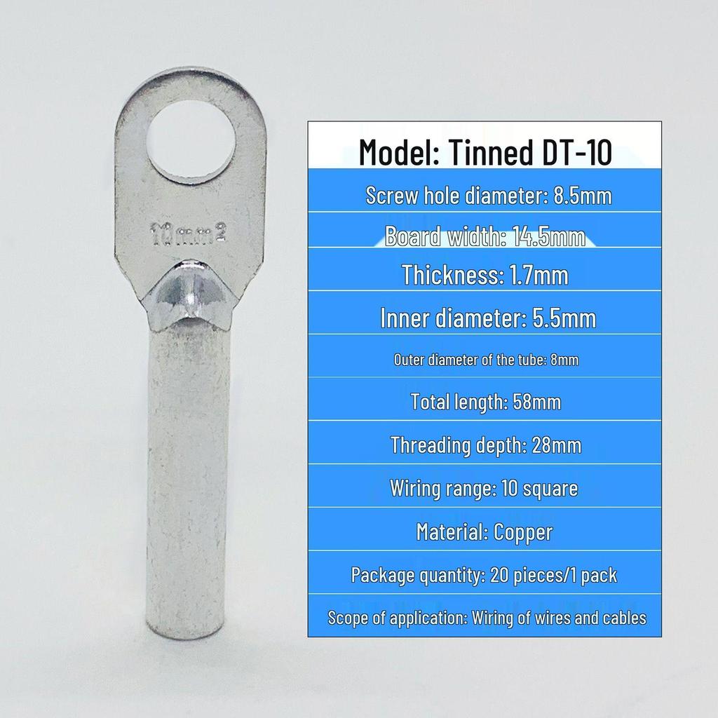 Tinned Copper Wire Terminals DT240/300/400 - Closed-End Connectors