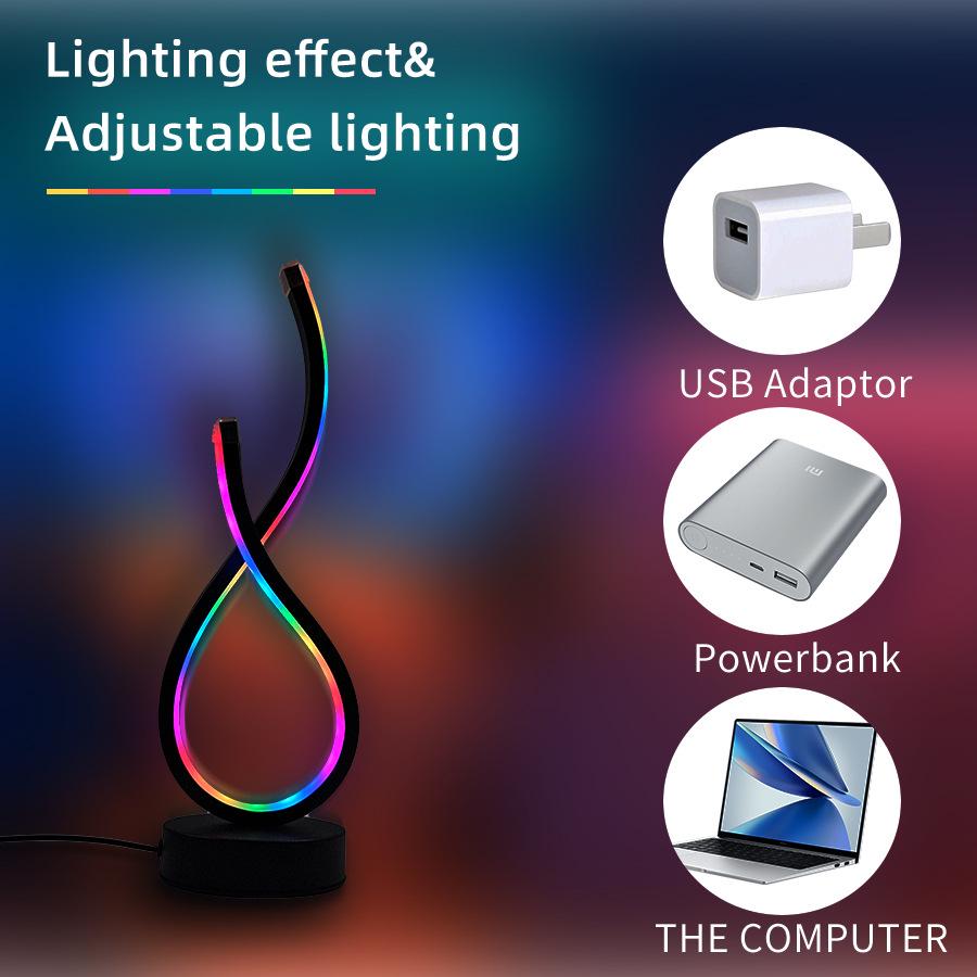 2025 LED Desk Lamp: Bedroom & Bedside Night Light with Three-Color Dimming & 36 Colorful Modes for Creative Spaces