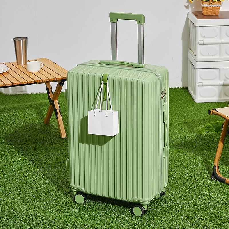 

Deluxe Travel Suitcase: USB Charging, Cup Holder, Silent Wheels, Multi-Functional Mother-Child Design 20-inch