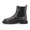 Women's Black Loom Leather Ankle Boots with Gold Band LES TROPEZIENNES PAR M.BELARBI