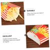 Mipcase 200-Piece Box French Fry Boxes, Snack French Fry Boats, Food Trays, Disposable French Fry Cases, Chip Packaging Boxes, Cartons, Highlight Red