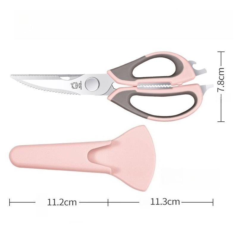 Detachable Kitchen Shear Ergonomic Handles with Protective Cover Chicken Bone Shears Stainless Steel Kitchen Scissor Nut5