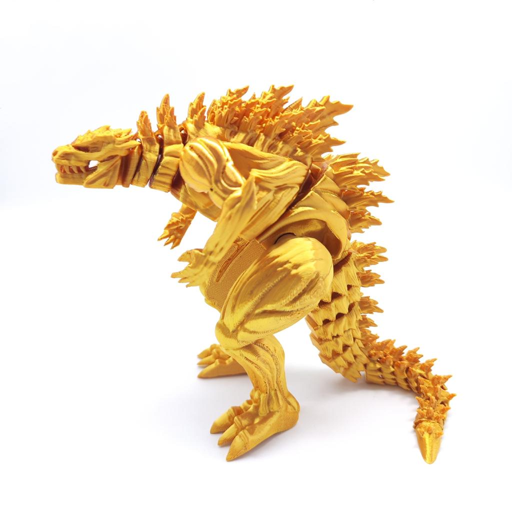 3D Printed Muscle Godzilla Dinosaur Joint Movable Creative Model Figurine for Boys As A Gift Decoration