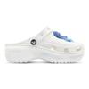 Crocs Classic Platform Clog Classic Cloud Crocs Vintage Gift Box Line Bier Puppy Button Bow All the Way Flowers Women's White Blue