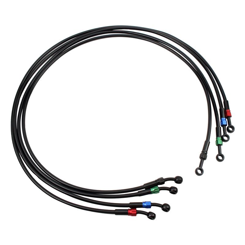 Motorcycle Brake Hose Oil Tube 120cm M10 for Kawasaki YAMAHA Honda Stainless Steel Braided Brake ATV Dirt Bike Street Racing