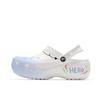 Crocs Classic Platform Clog Hello Beach Girl School Style EVA Versatile Hole Shoes Unisex Blue Pink