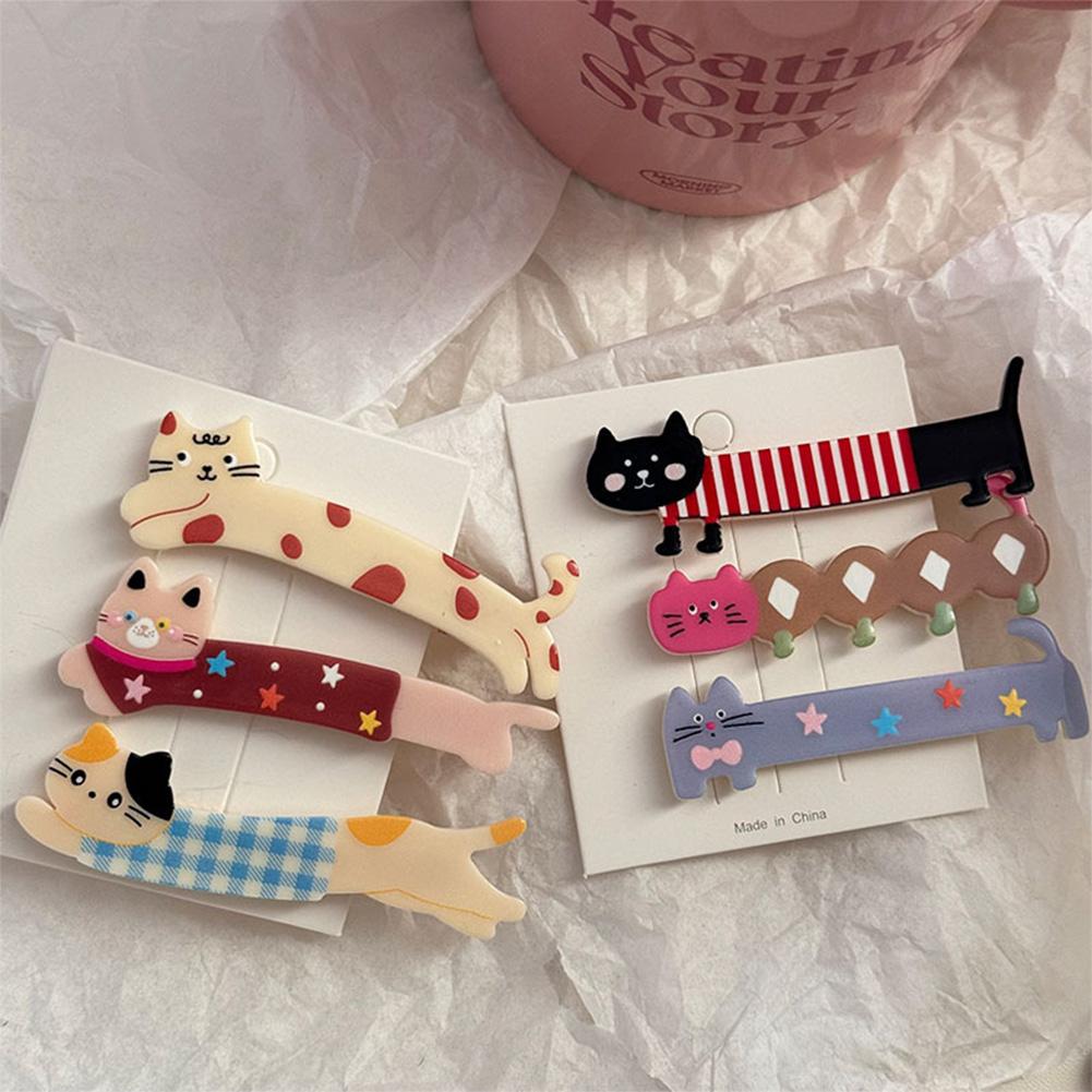 Cute Long Cat Duckbill Hair Clip Sweet Girl Funny Bangs Make-up Tools Hairpin Cartoon Animal Headwear Hair Accessories Gifts
