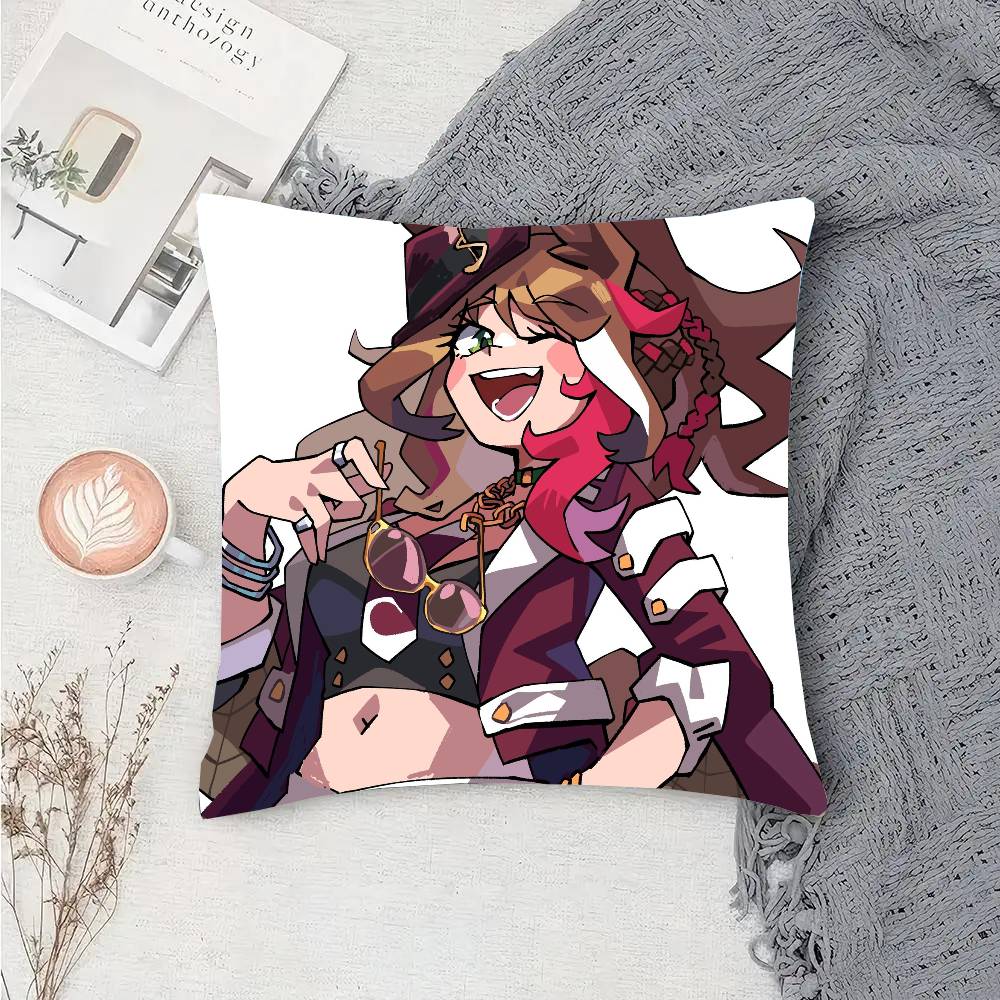 Forever Young Anime U-umamusume Pillow Case Fashion Square Pillowcase Bedroom Sofa Room Ins Decoration Leisure