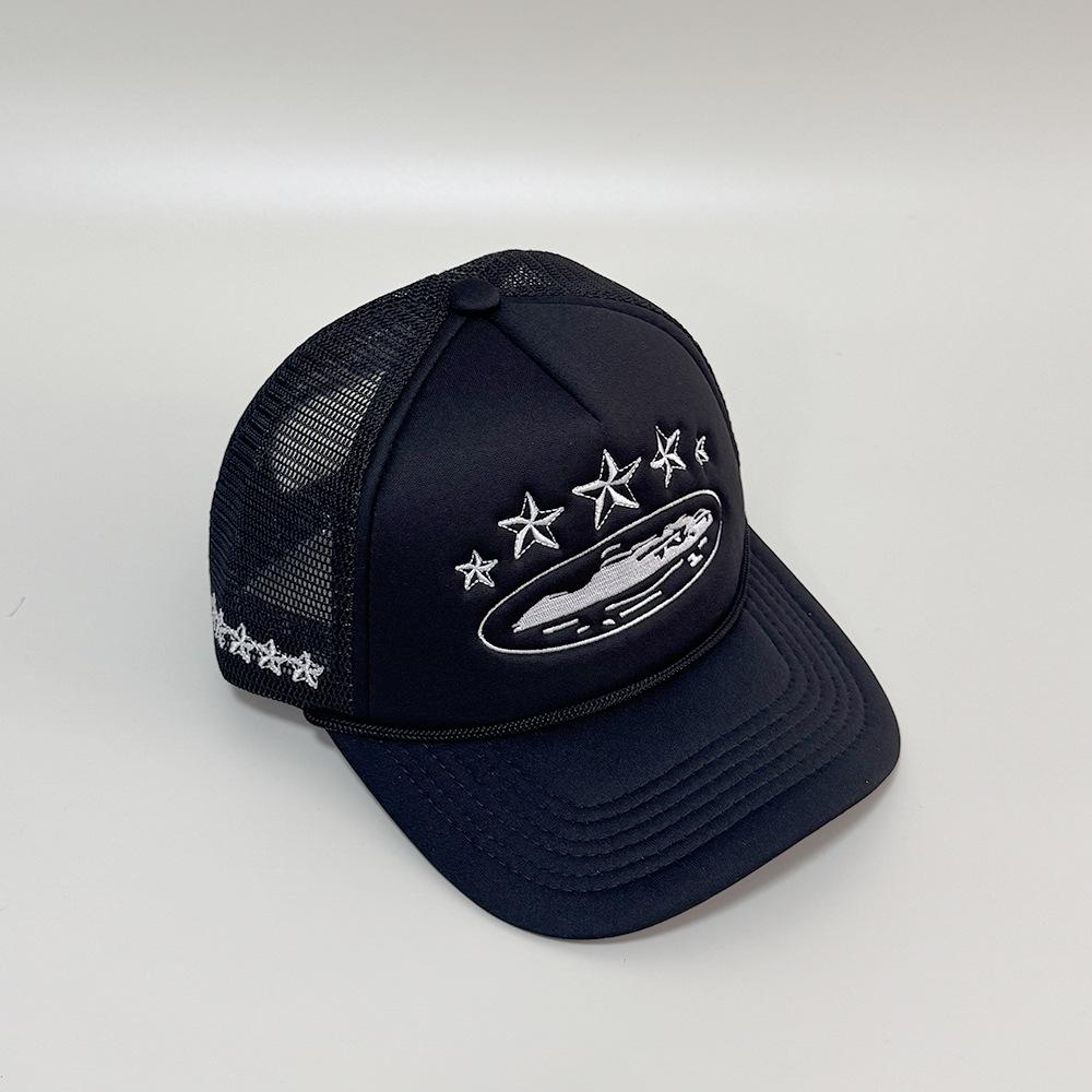 Corteiz CRTZ Five-Star Color Block Mesh Trucker Baseball Cap