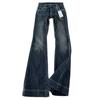 Damskor Retro Låg midja Smal passform Micro-flare Stretchjeans - Casual Golvlånga utsvängda byxor