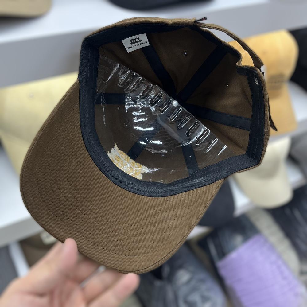 New High quality Pure Cotton Baseball Cap for Female Student Couples Bent Brim Sports Hat Korean Style Versatile Baseball Cap for Men