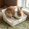 Anti-Tipping Rabbit Toilet Splash-Proof Animal Potty Trainer Guinea Pig Toilet Pet Enclosure