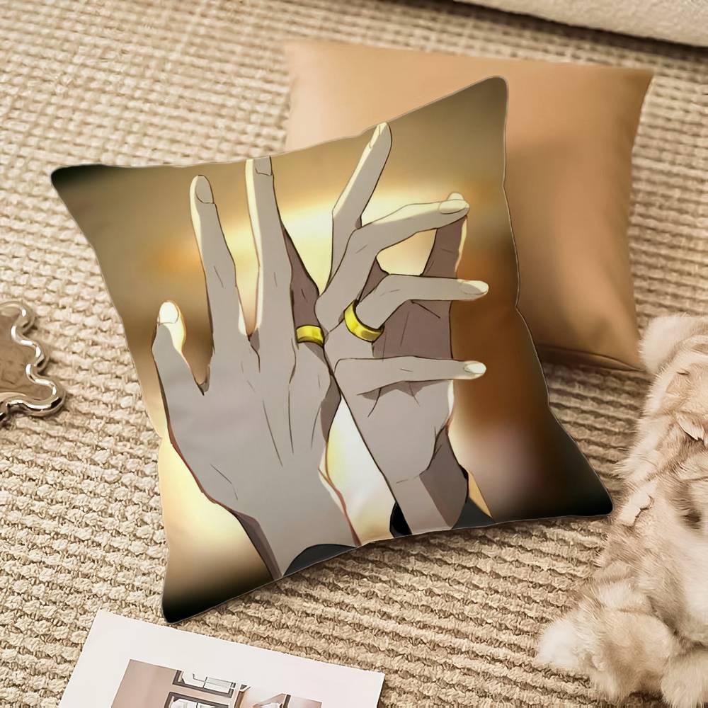 Y-Yuri On Ice Pillow Case Anti-dustmite Pillowcase Invisible Zipper Silky Short Plush Sofa Cushion Cover