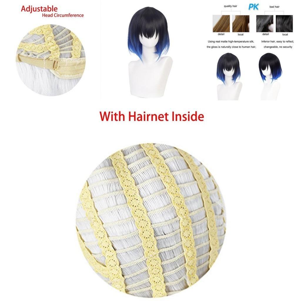 Demon Slayer Hashibira Inosuke Wig Soft And Heat-resistant Synthetic Silk Fiber For Cosplay Halloween Carnival And Comic Con