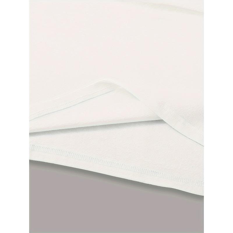 European Size Butterfly Print T-shirt, Casual Crew Neck Short Sleeve Daily Top, Women's Clothing