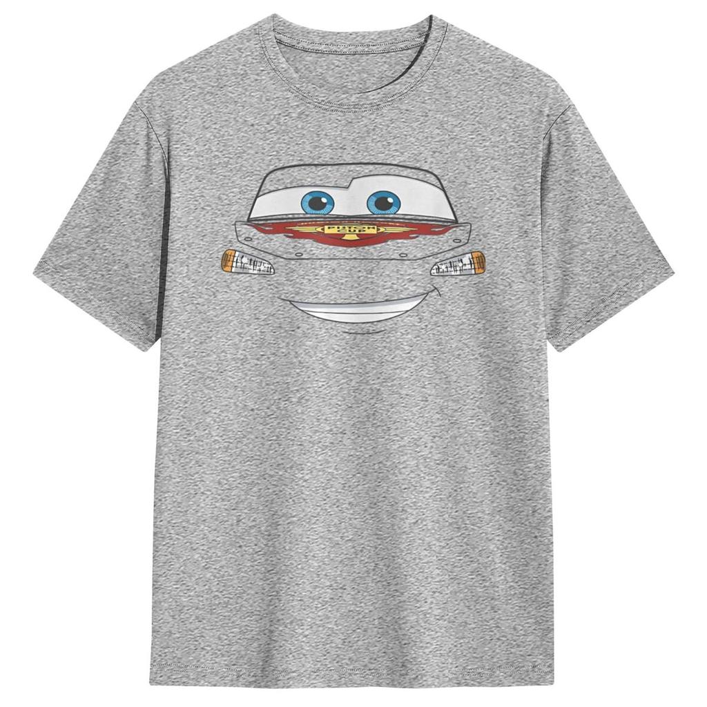 Cars Halloween Lightning McQueen Big Face T Shirt Man Y2K Pure Cotton T-Shirts Summer O-Neck Tee Shirt Oversized Clothes